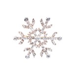 Rose gold plated Snowflake Pin with Clear Rhinestones Rose gold plated Snowflake Pin with Clear Rhinestones